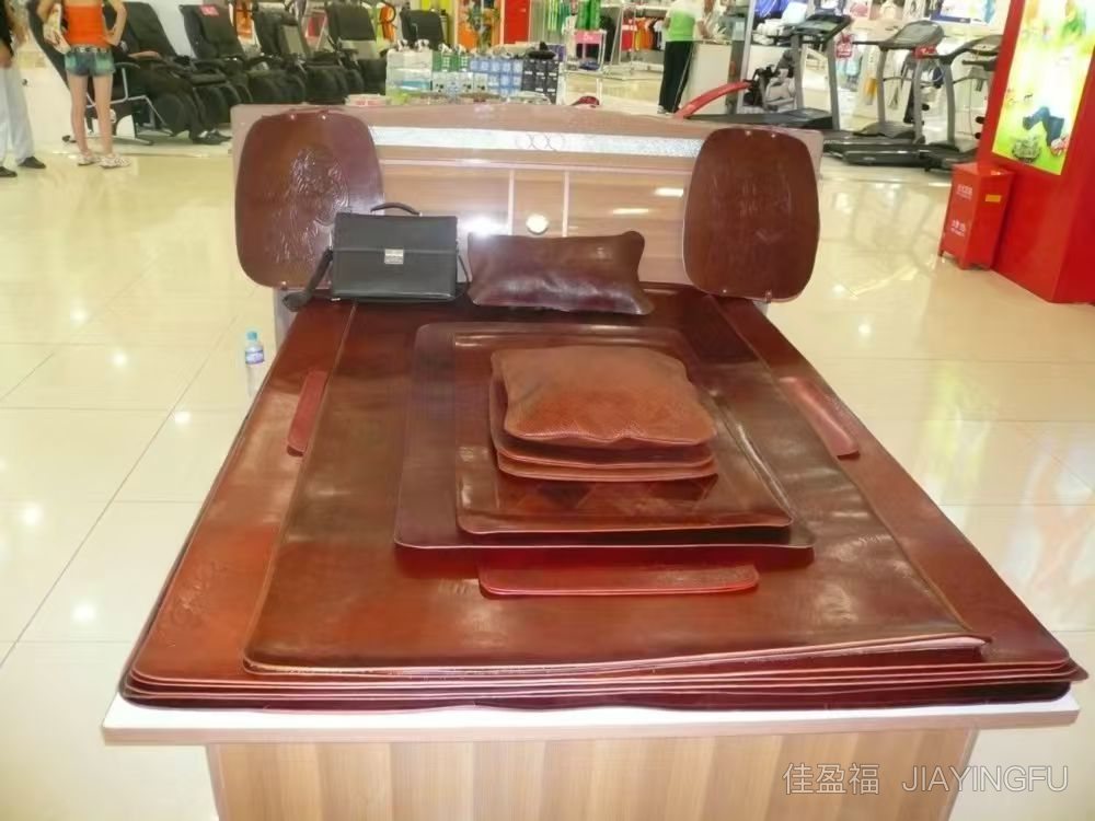 Mall display of leather goods
